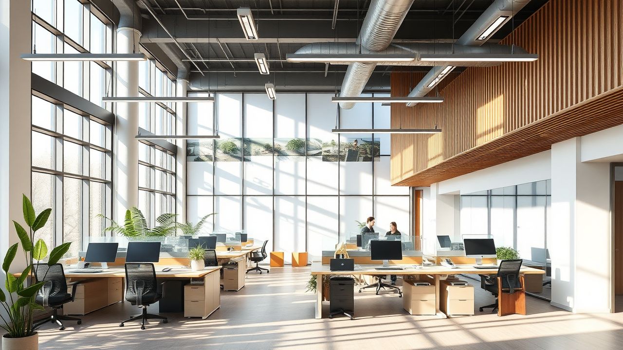 Дизайн офиса в Тбилиси — современное рабочее пространство open space