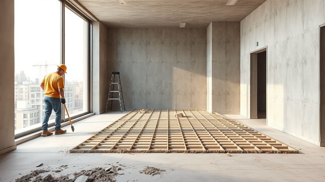 Чёрный каркас квартиры — разводка электрики в стенах, видны кабели и распределительные коробки