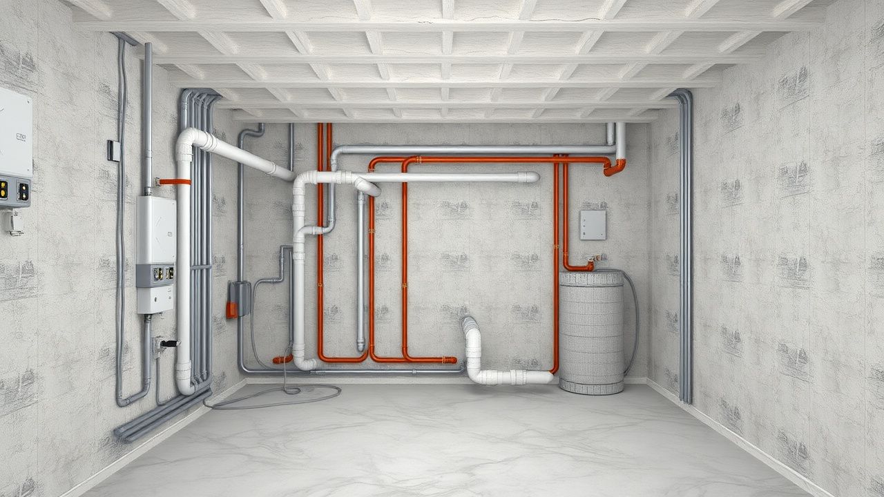 Перегородки из газобетона на этапе чёрного каркаса — разметка, кладка