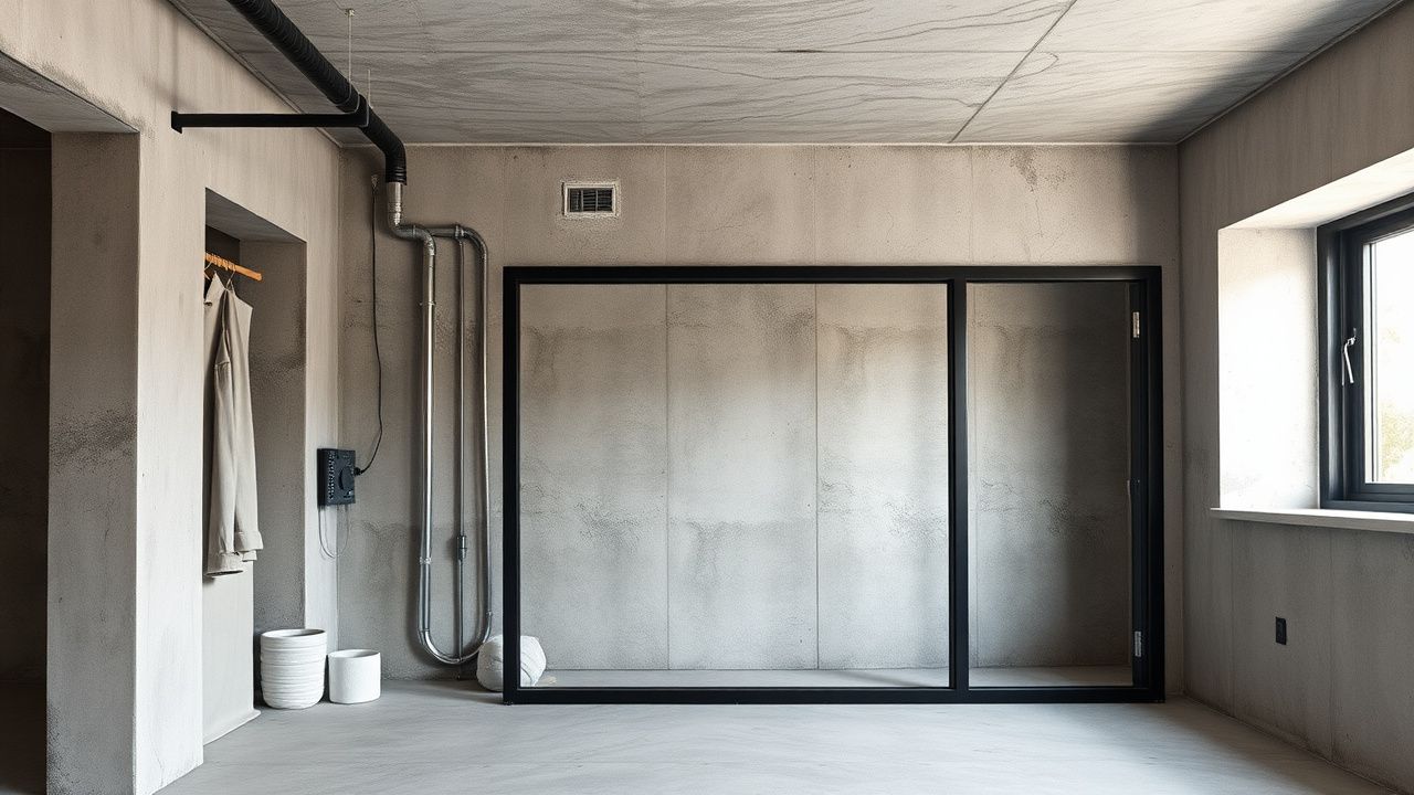 Чёрный каркас квартиры в Тбилиси — разводка коммуникаций, стяжка, перегородки