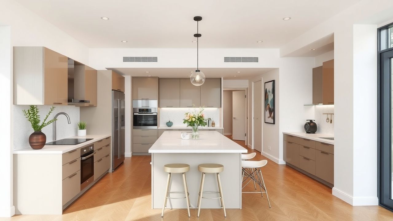 Ремонт квартиры под ключ в Тбилиси — гостиная в стиле минимализм